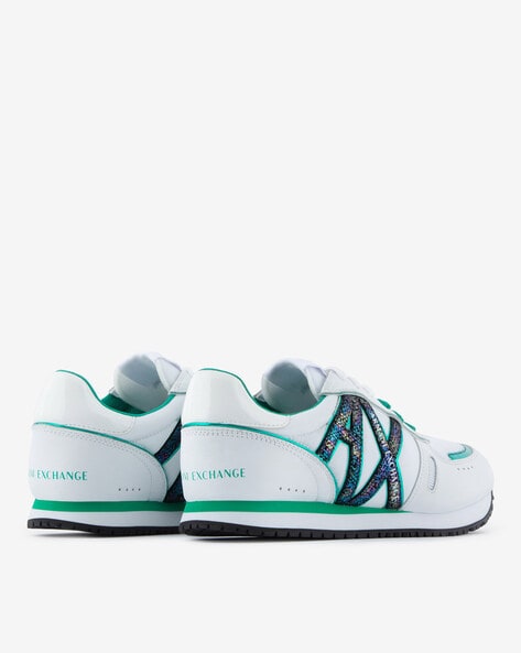 Buy White Green Sneakers for Women by ARMANI EXCHANGE Online