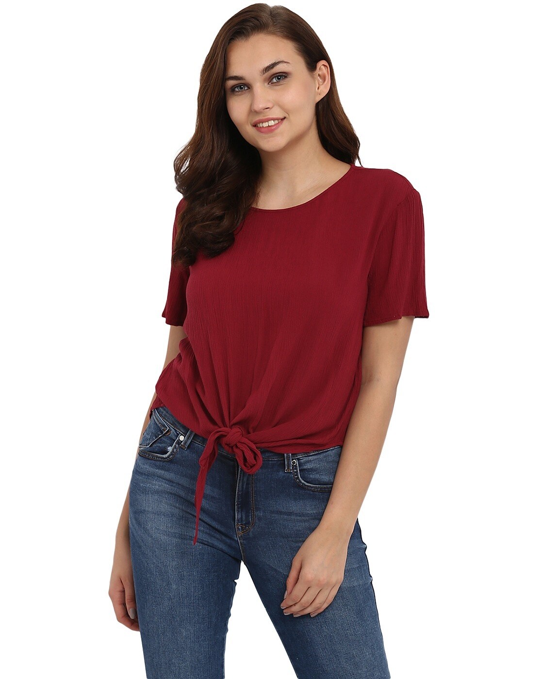 Buy Carrot Red Tops for Women by Athah Online 