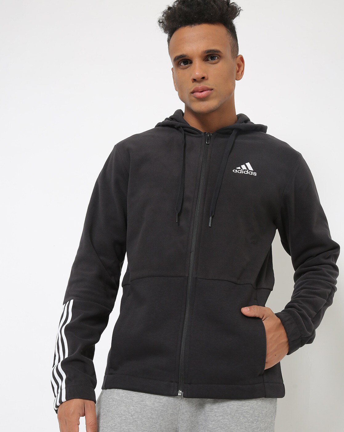 Adidas hoodie cheap with zip pockets