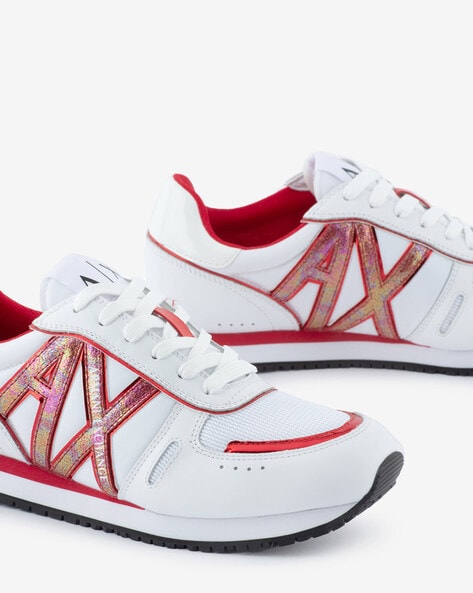 Buy White & Red Sneakers for Women by ARMANI EXCHANGE Online 