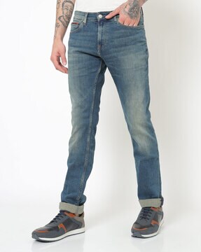 Limited-Edition Distressed Cone Denim® Selvedge Slim Jeans with