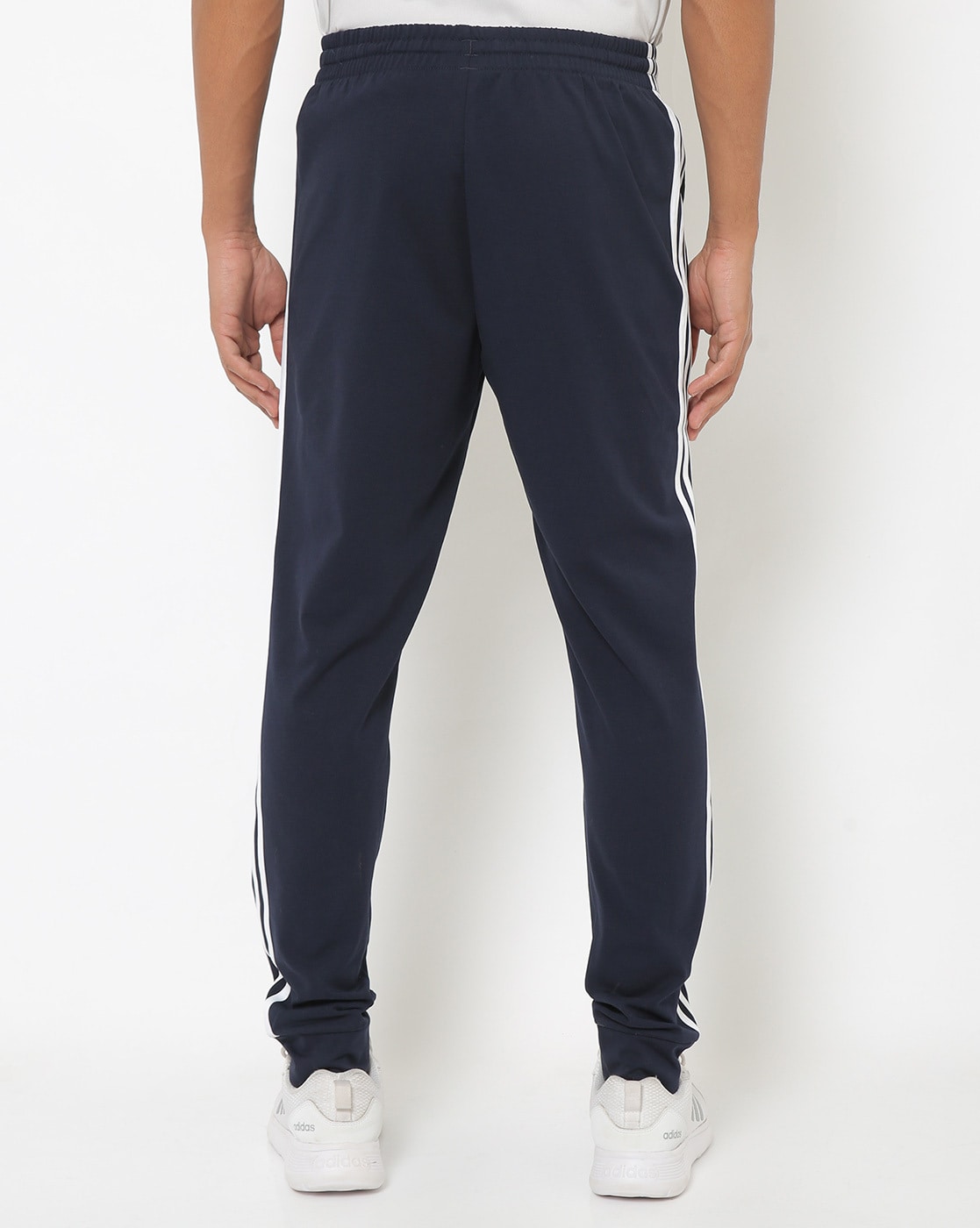 Navy blue discount adidas track pants