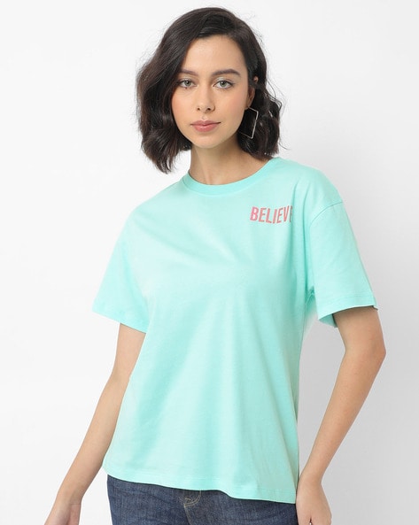 Buy Blue Tshirts for Women by DNMX Online