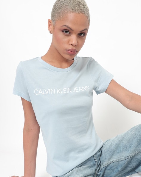 Calvin klein jeans institutional logo slim fit t shirt best sale