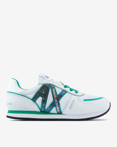 Buy White Green Sneakers for Women by ARMANI EXCHANGE Online