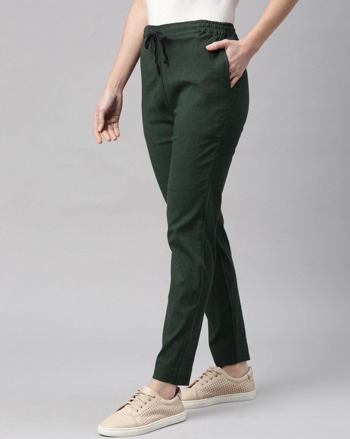Bottle Green Cotton Pant – beSOLiD
