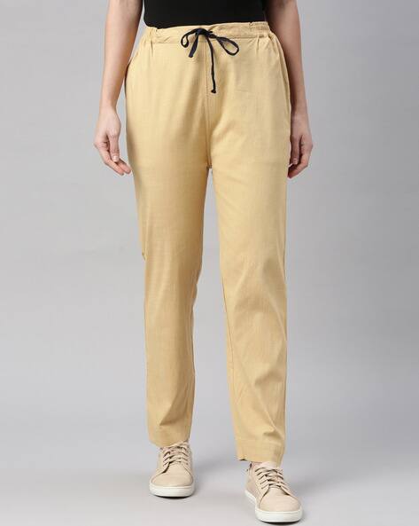 Buy Cream Trousers \u0026 Pants for Women by 
