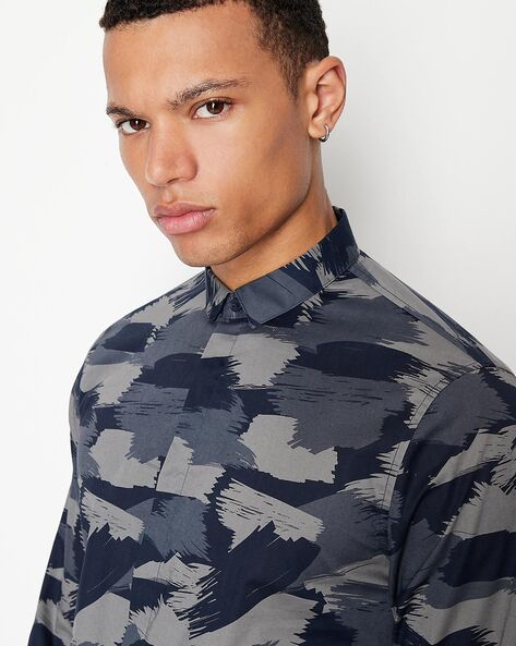 Armani exchange camo shirt new arrivals