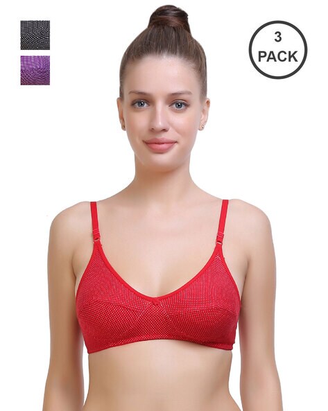 Micro Print Non-Padded Bra