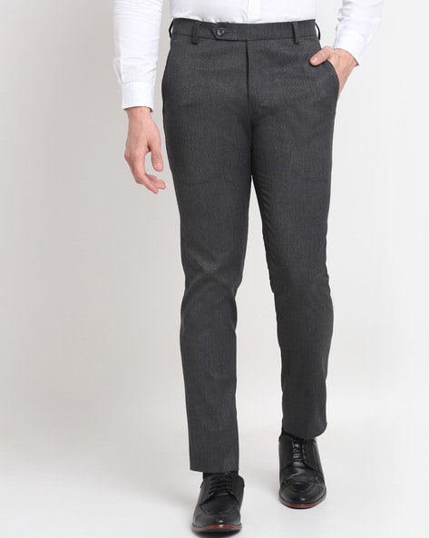 Buy Grey Trousers & Pants for Men by Ennoble Online