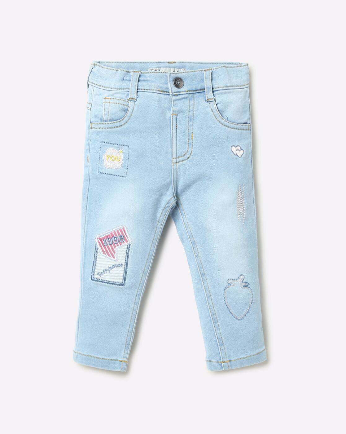 Buy Blue Jeans \u0026 Jeggings for Girls by Toffy House Online | Ajio.com