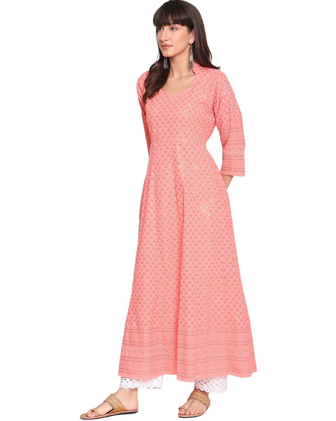 chikankari anarkali kurti online