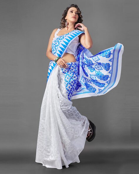 Live the off white half saree | Saree dress, Saree, Half saree