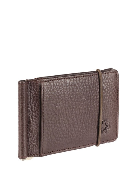 Men's Vertical Wallet With Coin Compartment In Grained Calfskin