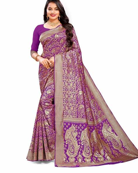 Buy BREEOOH FAB RICH PALLU SILK SAREE 1123 A Online at Best Prices in India  - JioMart.