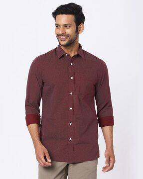 Buy Maroon Shirts for Men by Merchant 