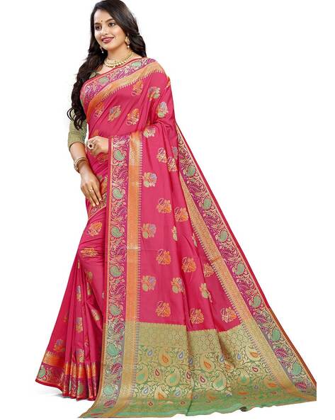 Buy Green Sarees for Women by Saree mall Online | Ajio.com