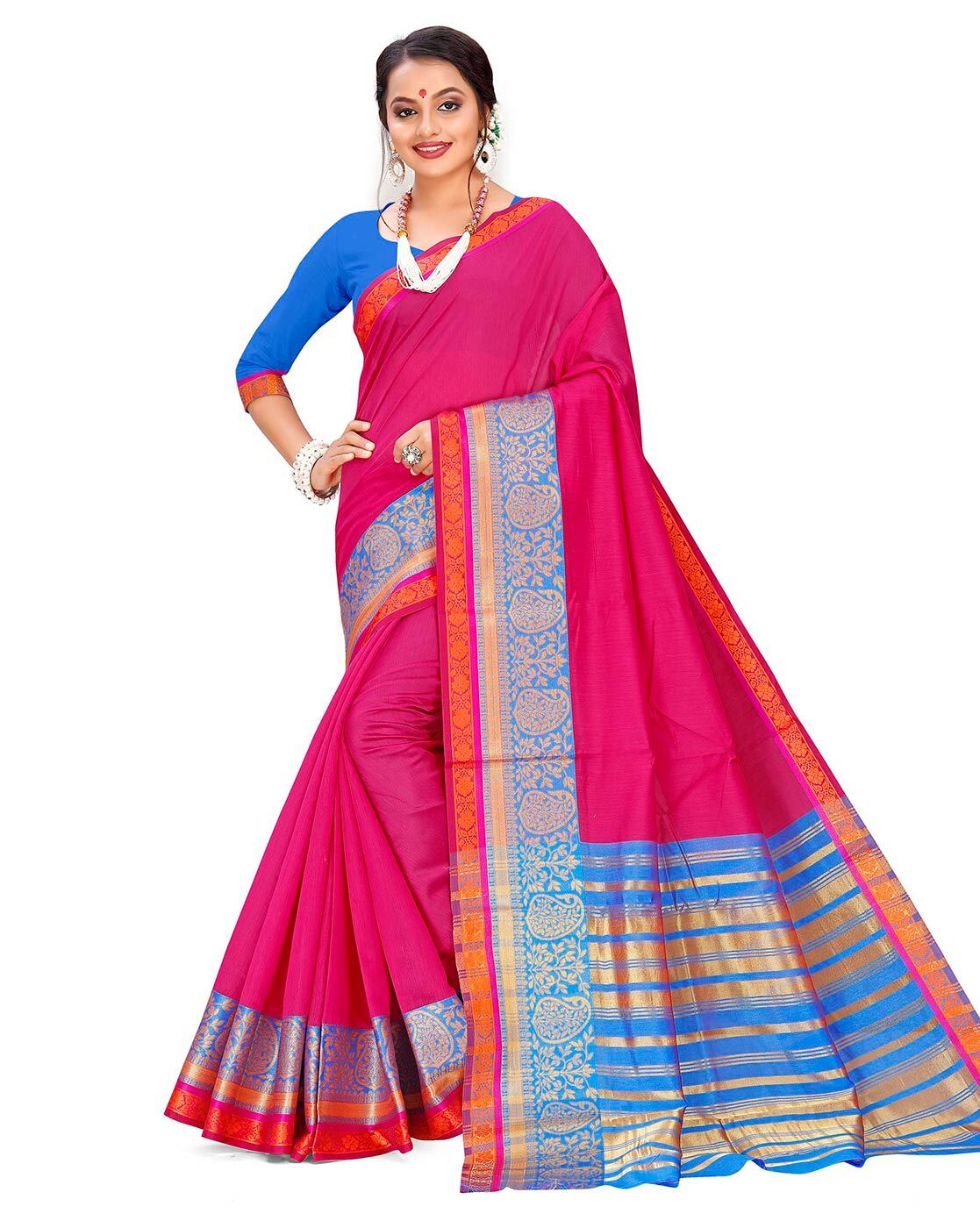 Buy Red Sarees for Women by GAJARAI Online | Ajio.com