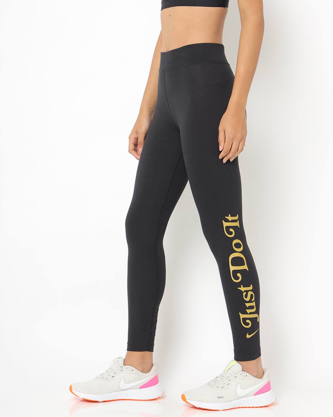 Buy Black Leggings for Women by NIKE 