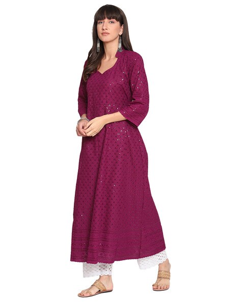 Chikankari 2024 anarkali kurtis