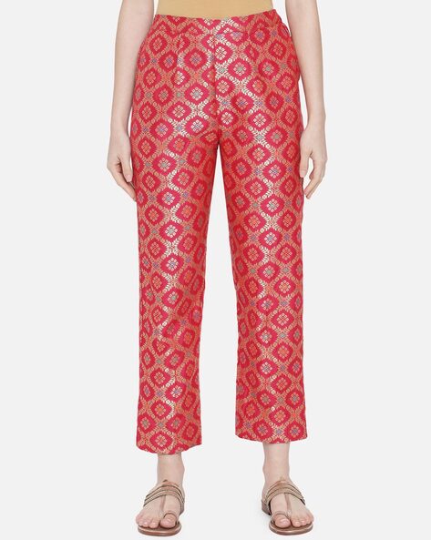 Floral Print Straight Fit  Pant Price in India