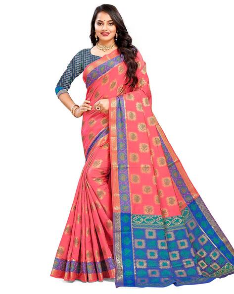 Semi Paithani Silk Saree (adi79627)