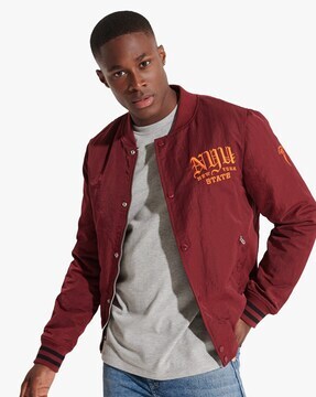 Maroon shop baseball jacket