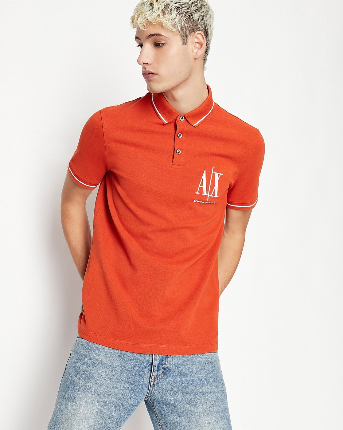 Armani exchange clearance orange shirt