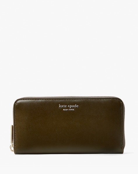 Zip Wallet Kate Spade Wallet Brown Spencer Zip-Around Large Wallet