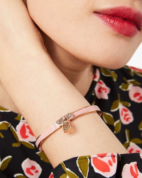White ceramic, pink gold and diamond bracelet | DAMIANI