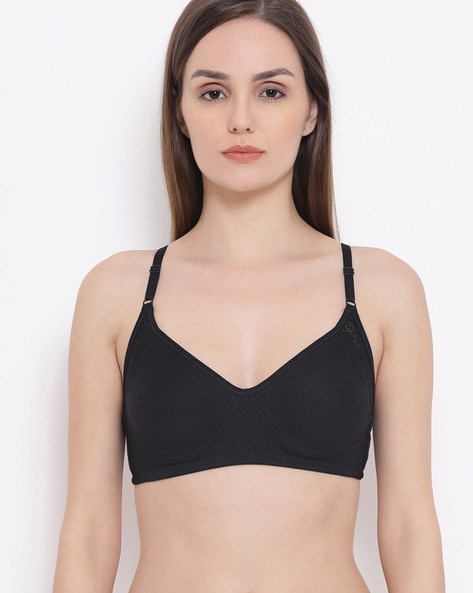 Buy online Black Printed Bralette Bra from lingerie for Women by Prettycat  for ₹399 at 56% off