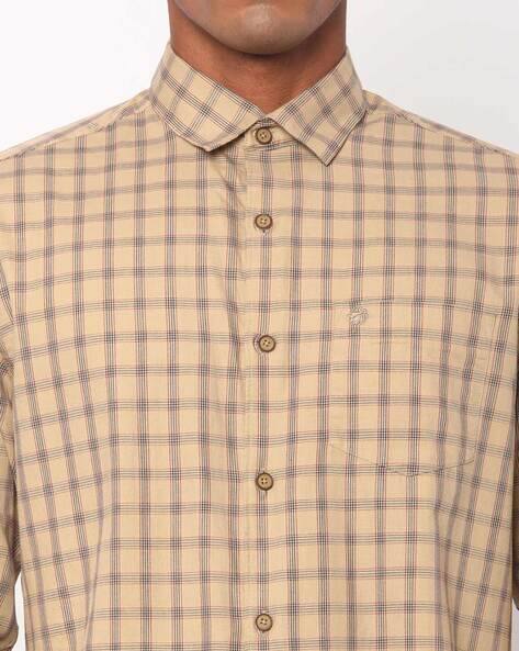 Buy Khaki Shirts for Men by NETPLAY 