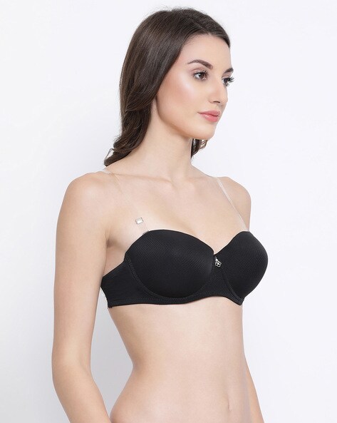 Push-Up Bra with Transparent Straps