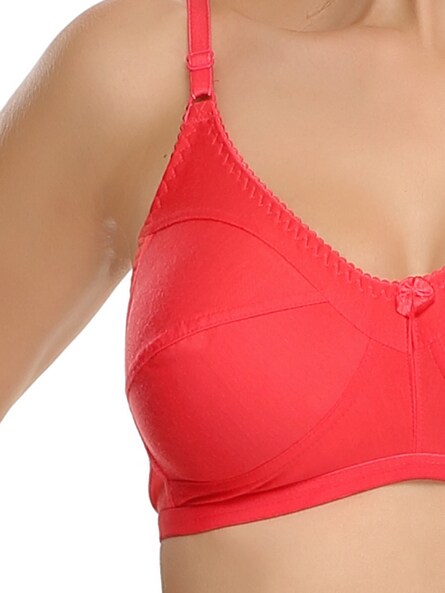Buy LORLIVA Women Red, Pink Cotton Blend Pack of 2 Heavily-Padded Bra (32A)  Online at Best Prices in India - JioMart.