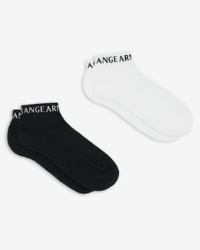 armani exchange Pack of 2 Everyday Socks with Brand Print-picture-16