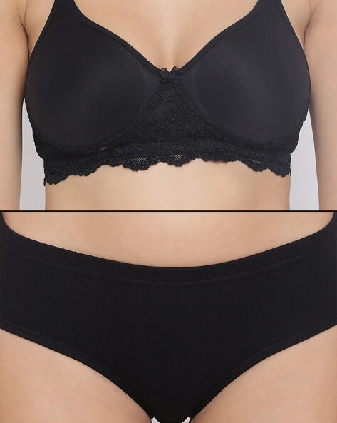 Buy Nivcy XX-Large Women Bra Panty Set Black Online at Best Prices in India  - JioMart.