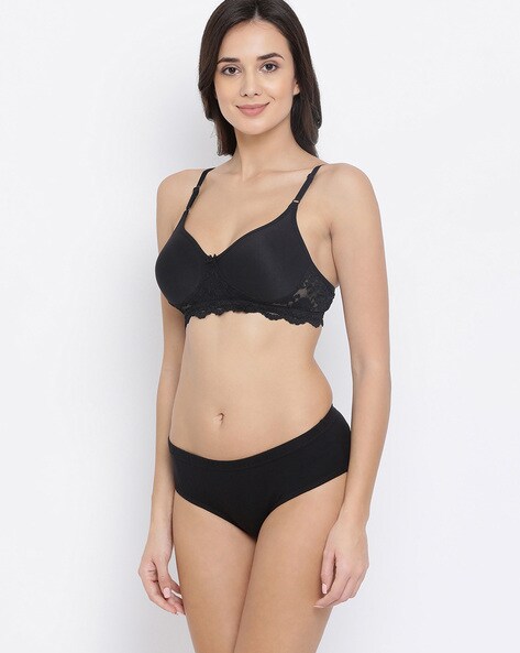 Buy online Black Solid Bra And Panty Set from lingerie for Women by Mod &  Shy for ₹780 at 46% off