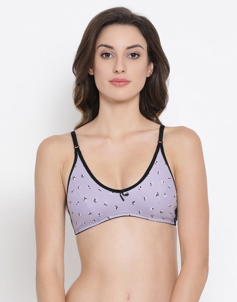 Floral Print Non-Padded Bra