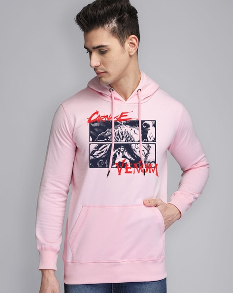 Pink graphic 2025 hoodie men's