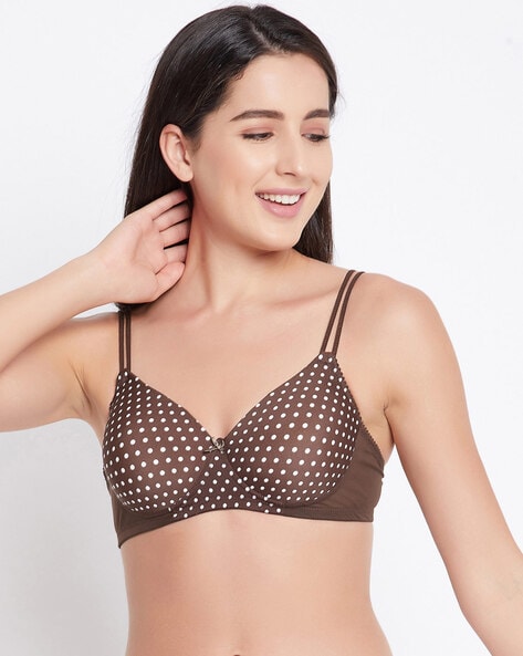 Buy Clovia Padded Non Wired Full Coverage T-Shirt Bra - Black at Rs.1199  online