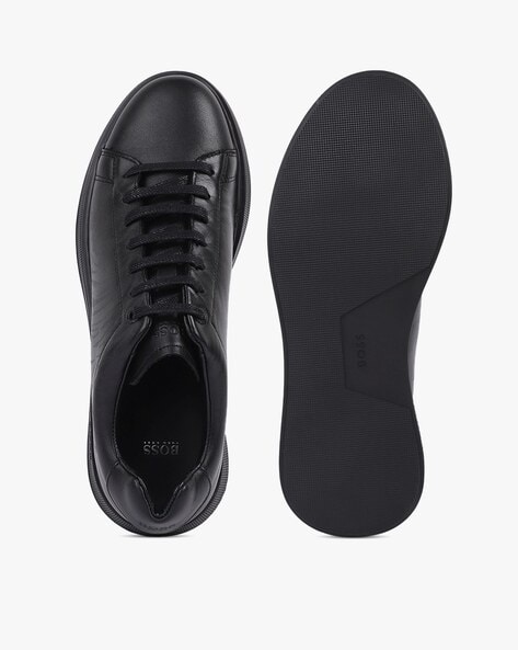 Amazon.com | BOSS Men's Zayn Low Profile Leather Sporty Style Sneaker, Dark  Cloud Blue, 13 | Fashion Sneakers