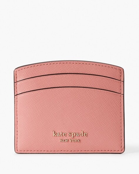 Buy KATE SPADE Spencer Saffiano Leather Cardholder Wallet | Pink Color  Women | AJIO LUXE