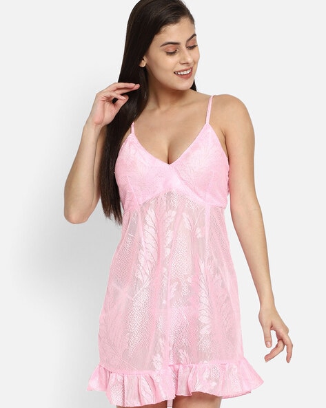 Buy Pink Nightshirts&Nighties for Women by Clovia Online