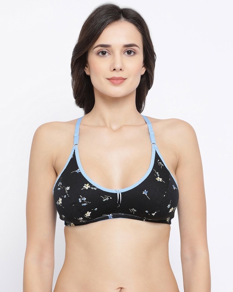 Non-Padded Sports Bra with Transparent Straps