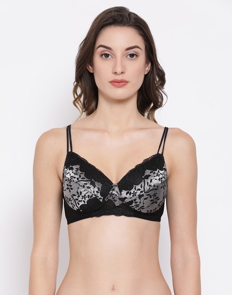 Padded Lace Full-Coverage Non-Wired Bra
