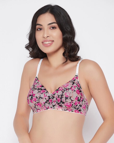 Buy Clovia Padded Non Wired Full Coverage T-Shirt Bra - Pink at Rs.480  online