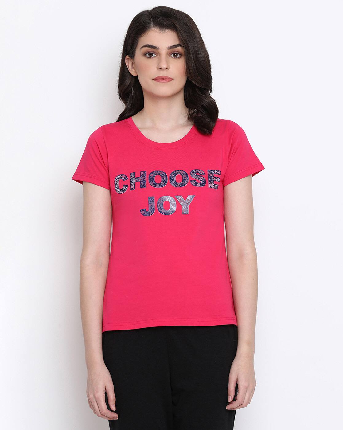 Buy Pink Tshirts for Women by Clovia 