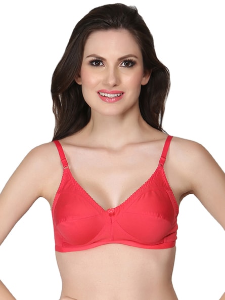 Buy LORLIVA Women Red, Pink Cotton Blend Pack of 2 Heavily-Padded Bra (32A)  Online at Best Prices in India - JioMart.