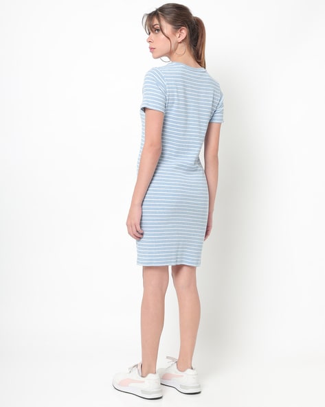 Sports Stripe Bodycon T-Shirt Dress