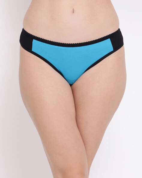 Buy Blue & Black Panties for Women by Clovia Online